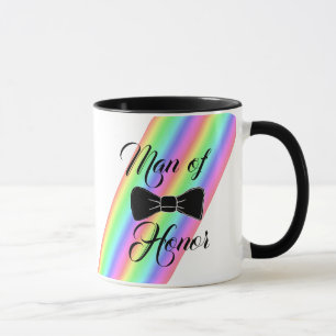 Man of Honour Black Bow Tie Coffee Mug