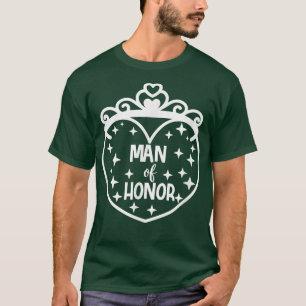 Man Of Honour Bride Idea Bachelorette Party Weddi T-Shirt
