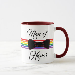 Man of Honour Burgundy  Bow Tie Coffee Mug