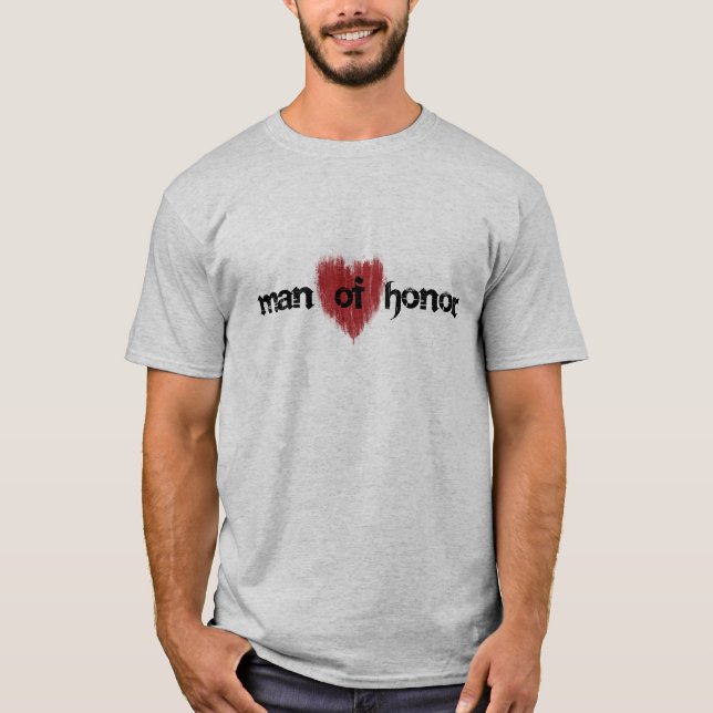 man of honour - heart T-Shirt (Front)