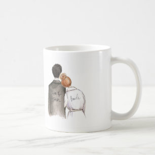 Man of Honour? Mug Red Bun Bride Black Hair Man