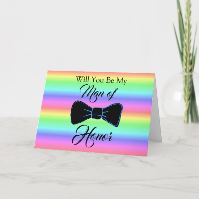 Man of Honour Proposal Wedding Party Card (Front)