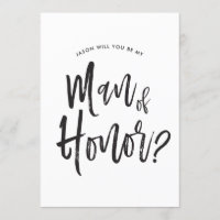 Man of Honour | Script Style Custom Wedding