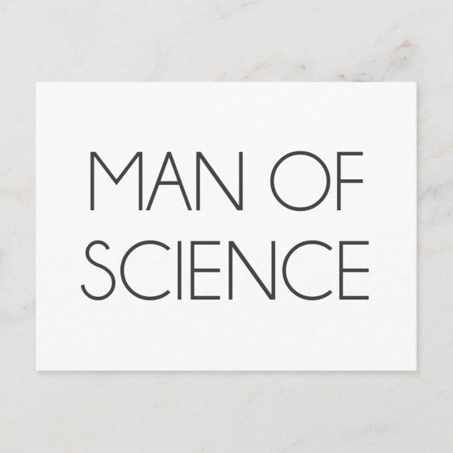 Man Of Science Postcard (Front)