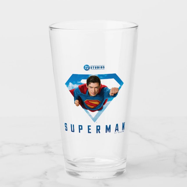 Man of Steel in Flight Glass (Front)