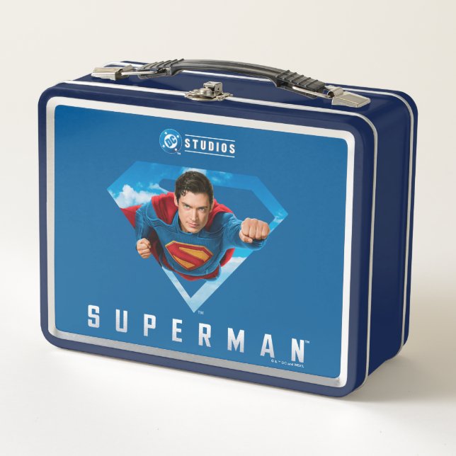 Man of Steel in Flight Metal Lunch Box (Front)