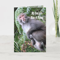 Man of Vision l Funny Monkey Card for Father/Him