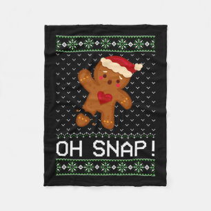 Man Oh Snap Christmas Cookie Fleece Blanket