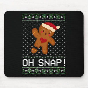 Man Oh Snap Christmas Cookie Mouse Pad