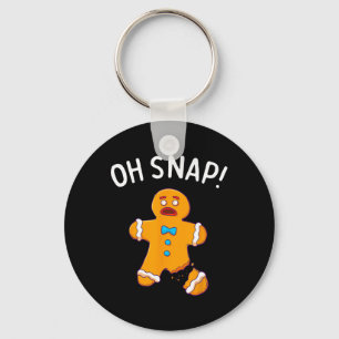 Man Oh Snap Christmas Fun Cookie Baking Gift Short Keychain