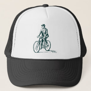 Man on a Bike - Dark Green Trucker Hat