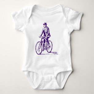 Man on a Bike - Deep Purple Baby Bodysuit