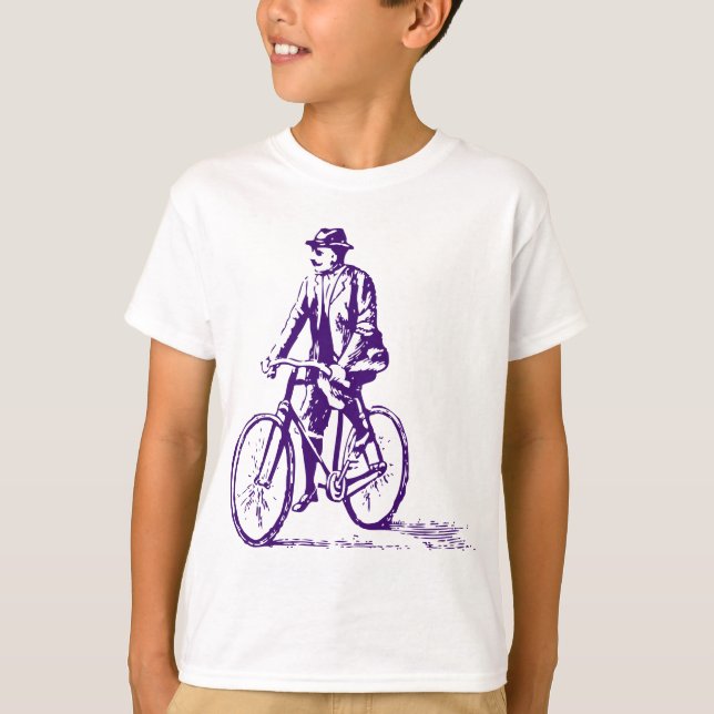 Man on a Bike - Deep Purple T-Shirt (Front)