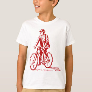 Man on a Bike - Ruby Red T-Shirt