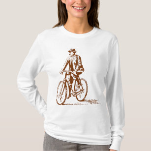 Man on a Bike - Walnut Brown T-Shirt