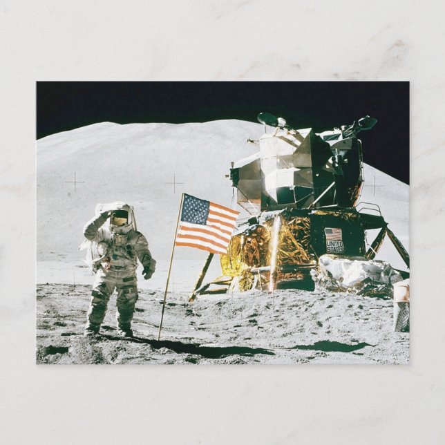 Man on Moon Postcard (Front)