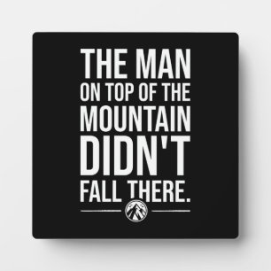 Man On Top Of Mountain - Gym, Hustle, Success Plaque