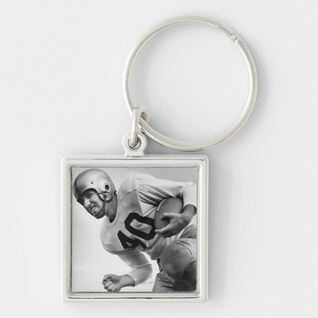 Man Playing Football 3 Keychain (Front)