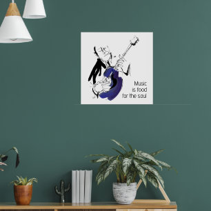 Man playing guitar poster