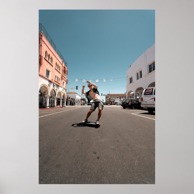 Man playing skateboard poster (Front)