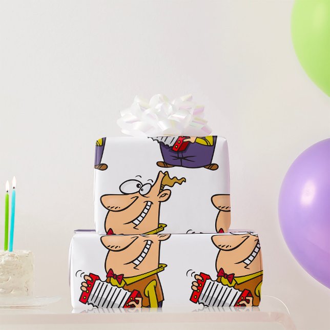 Man Playing The Accordion Wrapping Paper (Creator Uploaded)