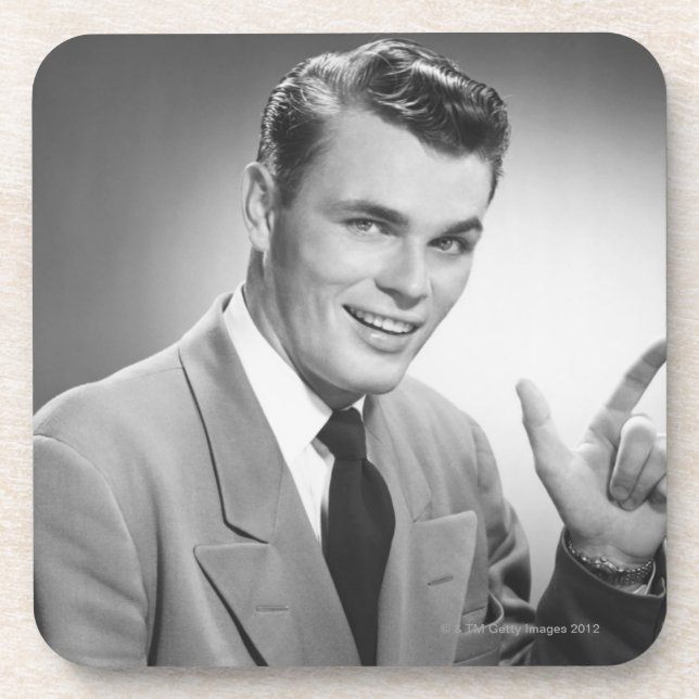 Man Pointing 2 Coaster (Front)