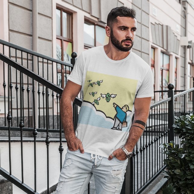 Man Pointing At Money With Wings T-Shirt (Creator Uploaded)