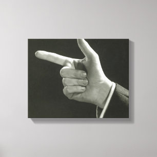 Man Pointing Canvas Print