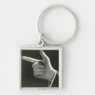 Man Pointing Keychain