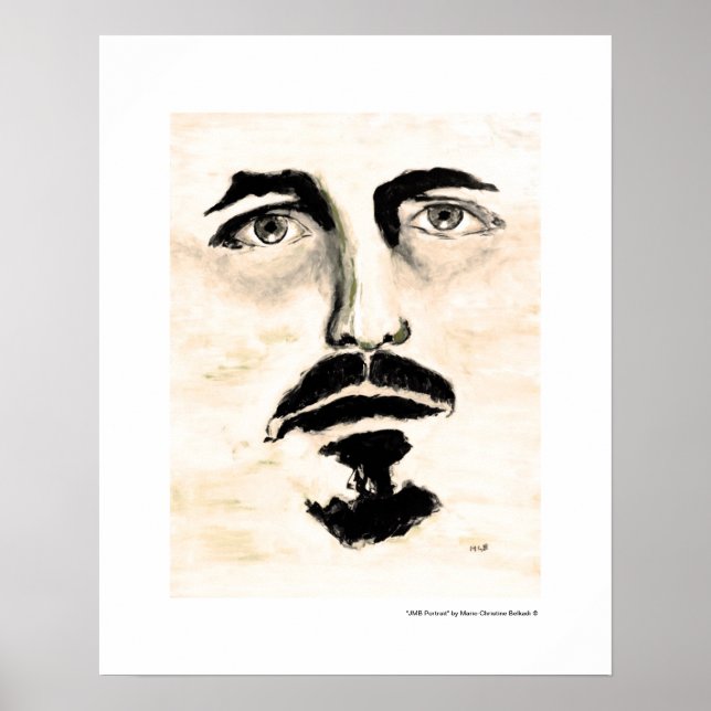 Man Portrait Fine Art Figurative Peinture Poster (Devant)