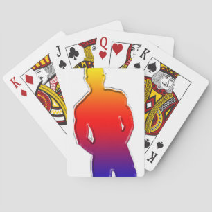 Man Posing Playing Cards