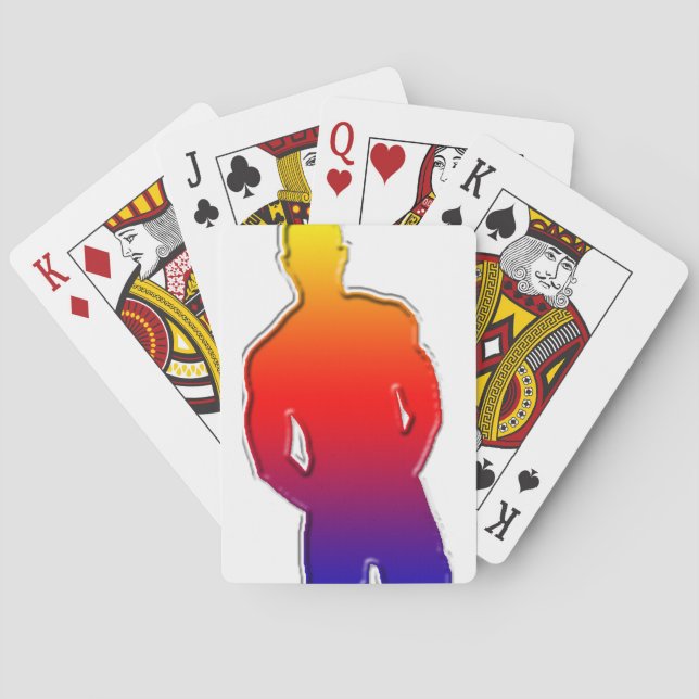 Man Posing Playing Cards (Back)