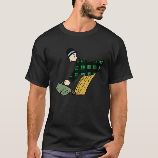 Man Pulling Up Suitcase T-Shirt (Front)