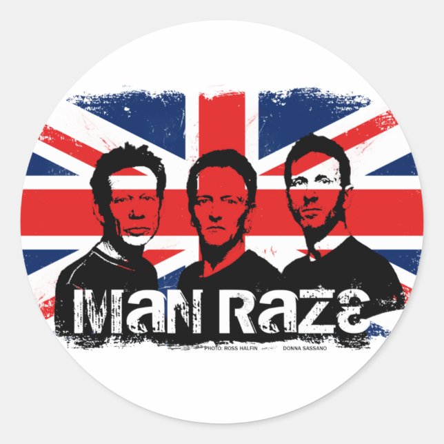 man raze union jack sticker (Front)