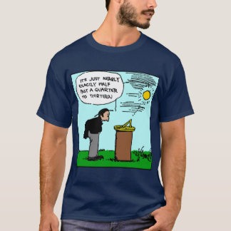 Man Reading a Sundial T-Shirt (Rube Goldberg Art)