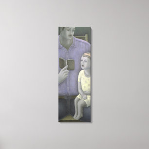 Man reading to Girl 2003 Canvas Print