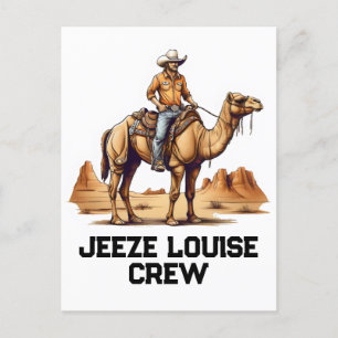 Man riding on a camel postcard