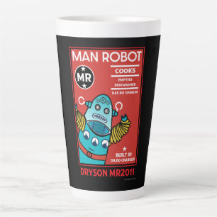 Man Robot The Perfect Man   Latte Mug