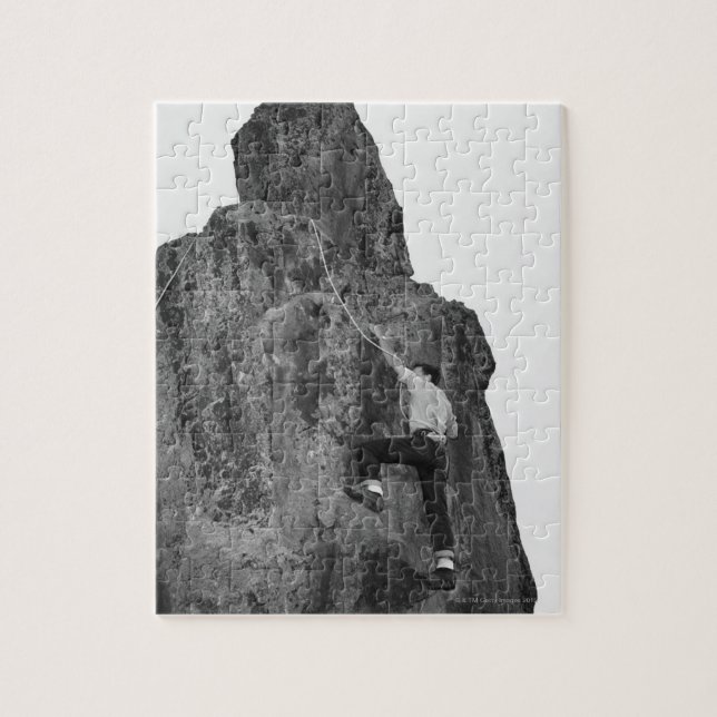 Man Rock Climbing Jigsaw Puzzle (Vertical)