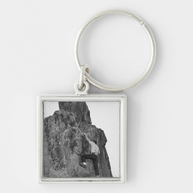Man Rock Climbing Keychain (Front)