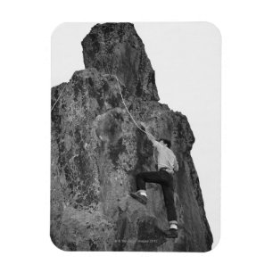 Man Rock Climbing Magnet