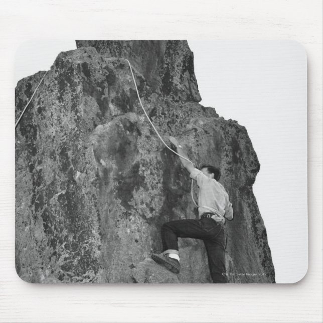 Man Rock Climbing Mouse Pad (Front)