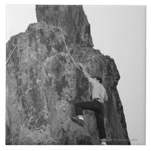 Man Rock Climbing Tile