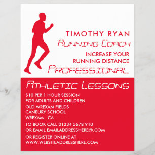 Man Running, Athletics Lesson Advertising Flyer