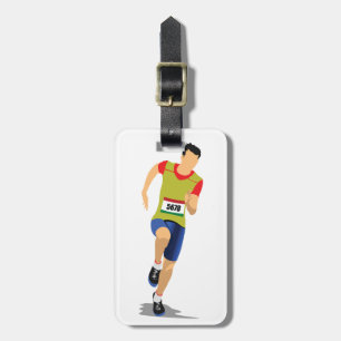 Man Running Luggage Tags