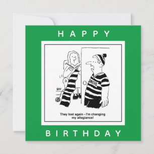 Man Says Team Lost So Changing Allegiance Cartoon Card