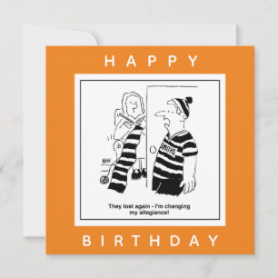 Man Says Team Lost So Changing Allegiance Cartoon Card