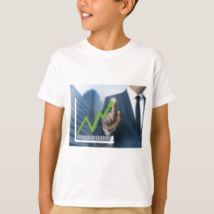 Man showing stock price touchscreen concept T-Shirt