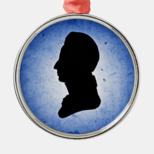 "Man Silhouette on Blue" ornament