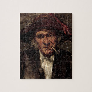 Man smoking a pipe, c.1859 jigsaw puzzle